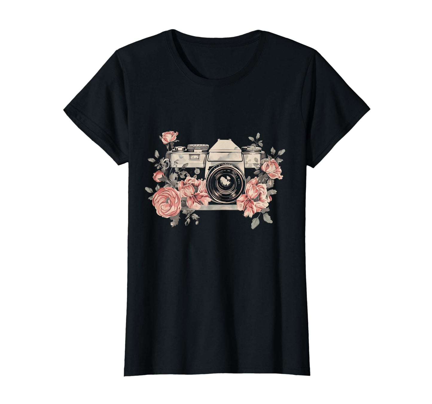 Photographer Camera Flowers T-Shirt - Streetwear Style for Adults - T-Shirt, Sweatshirt, Hoodie