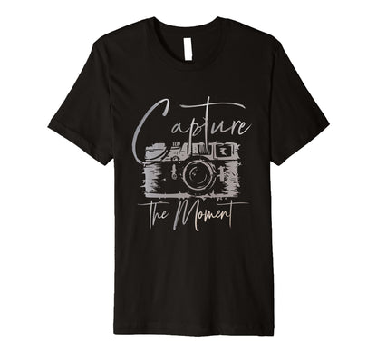 Capture Moment Photography Camera Art T-Shirt - Custom Art Print Unisex - T-Shirt, Sweatshirt, Hoodie
