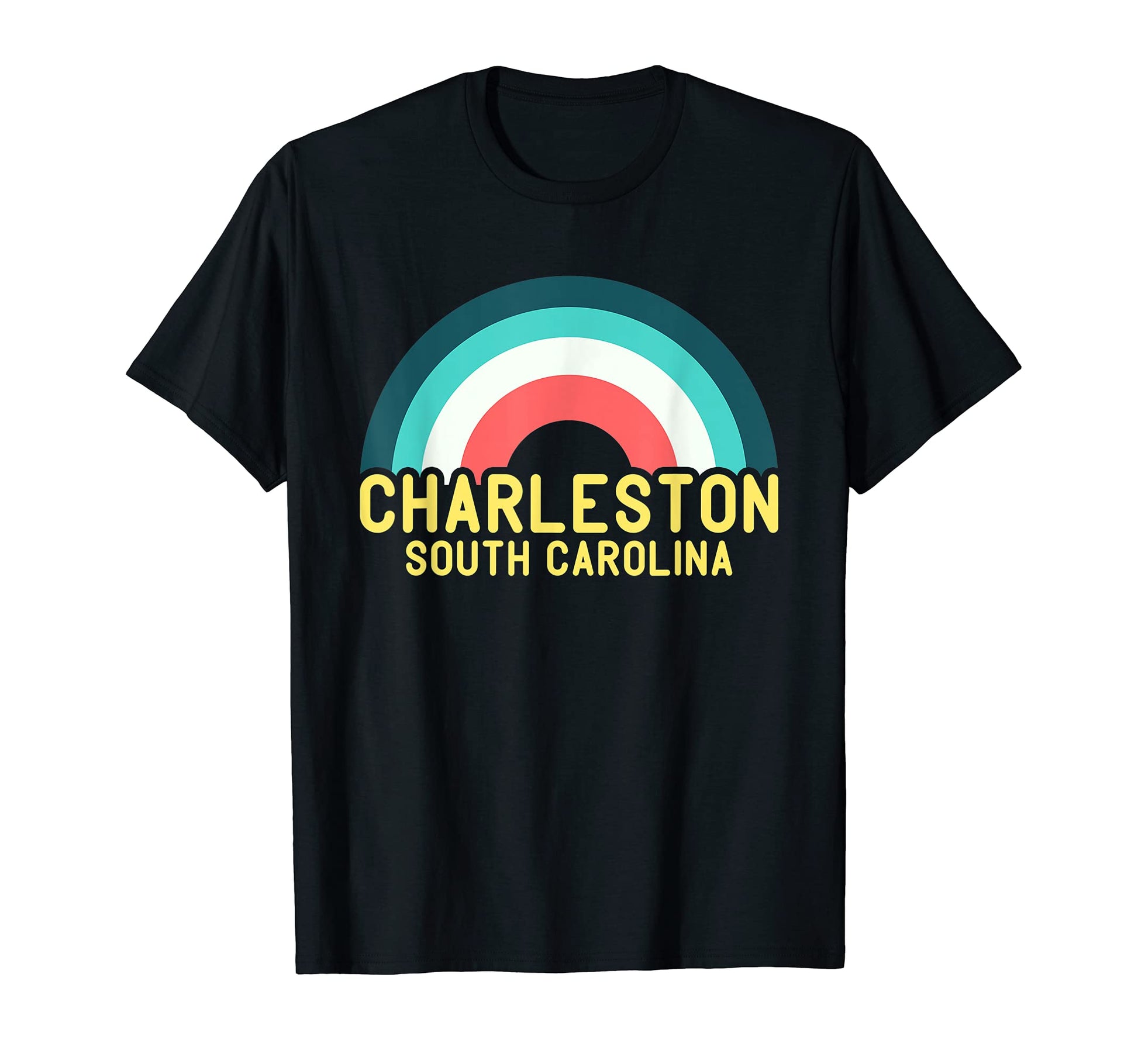 Charleston South Carolina Rainbow T-Shirt - Casual Everyday Wear for Adults - T-Shirt, Sweatshirt, Hoodie