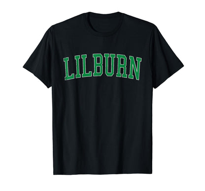 Lilburn Ga Distressed Green Varsity T-Shirt - Aesthetic Graphic for Adults - T-Shirt, Sweatshirt, Hoodie