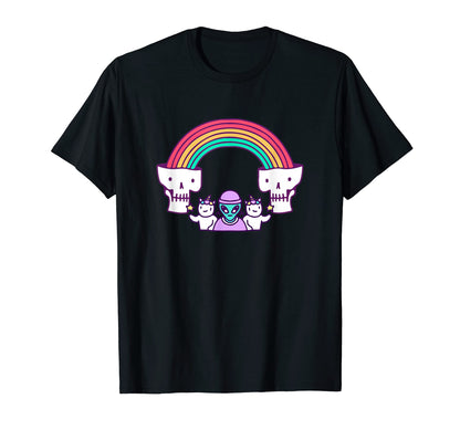Skull Aliens Cat Funny Earth Party T-Shirt - Graphic Print Men Women - T-Shirt, Sweatshirt, Hoodie