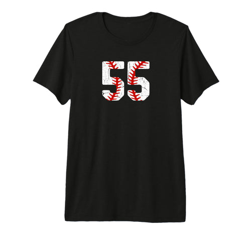 Baseball Player Jersey Number 55 55 T-Shirt - Streetwear Style Men Women - T-Shirt, Sweatshirt, Hoodie