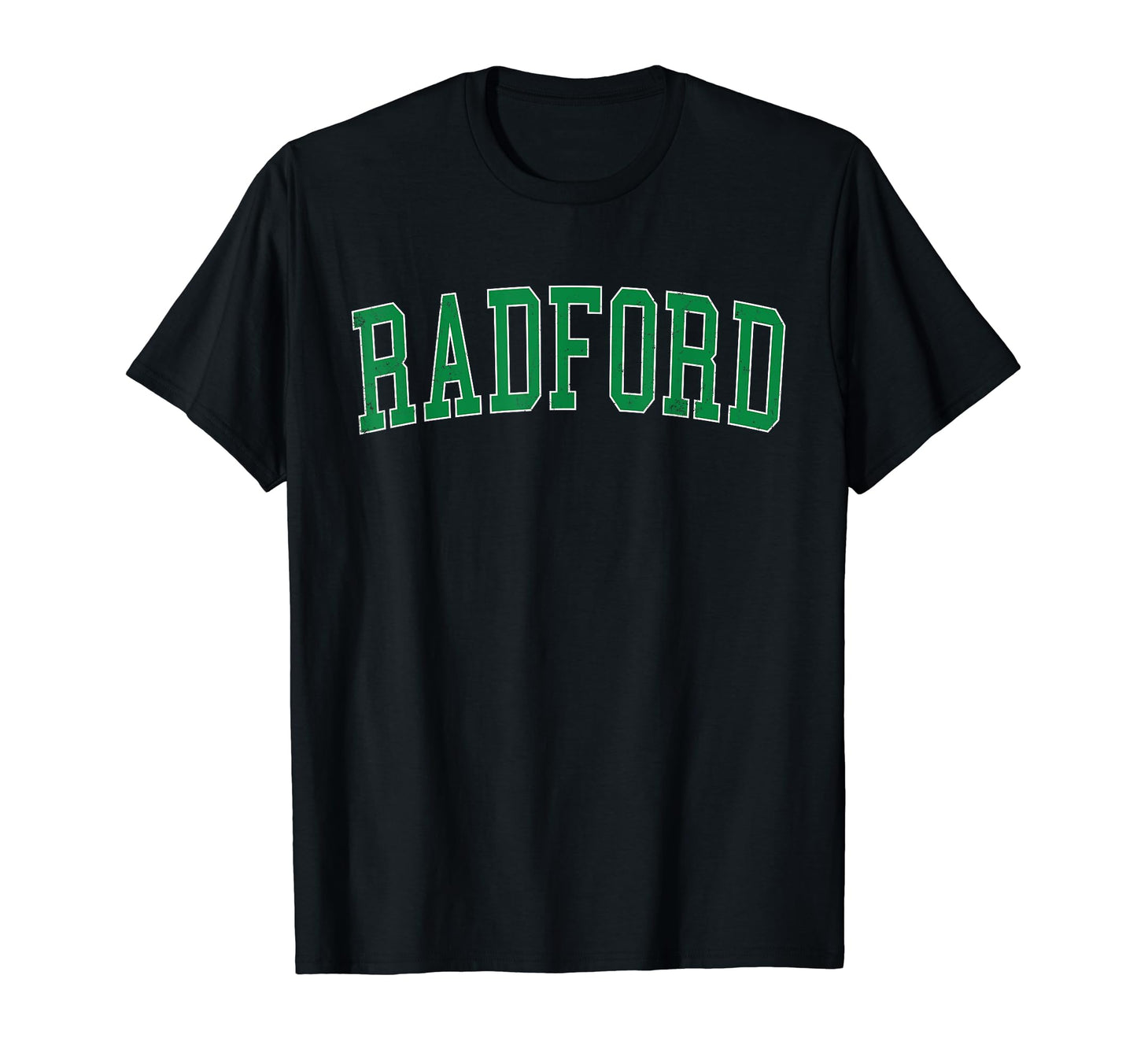 Radford Va Distressed Green Varsity T-Shirt - Aesthetic Graphic for Adults - T-Shirt, Sweatshirt, Hoodie