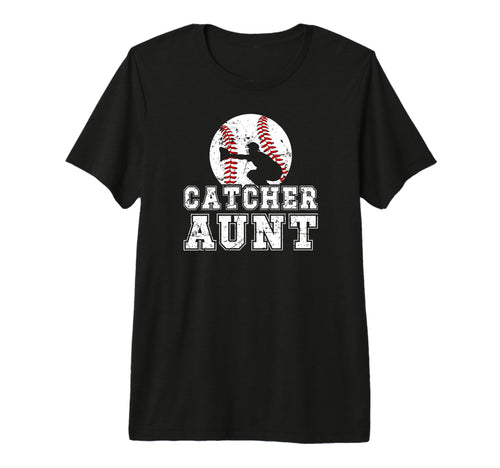 Baseball Catcher Aunt Baseball T-Shirt - Aesthetic Graphic Men Women - T-Shirt, Sweatshirt, Hoodie