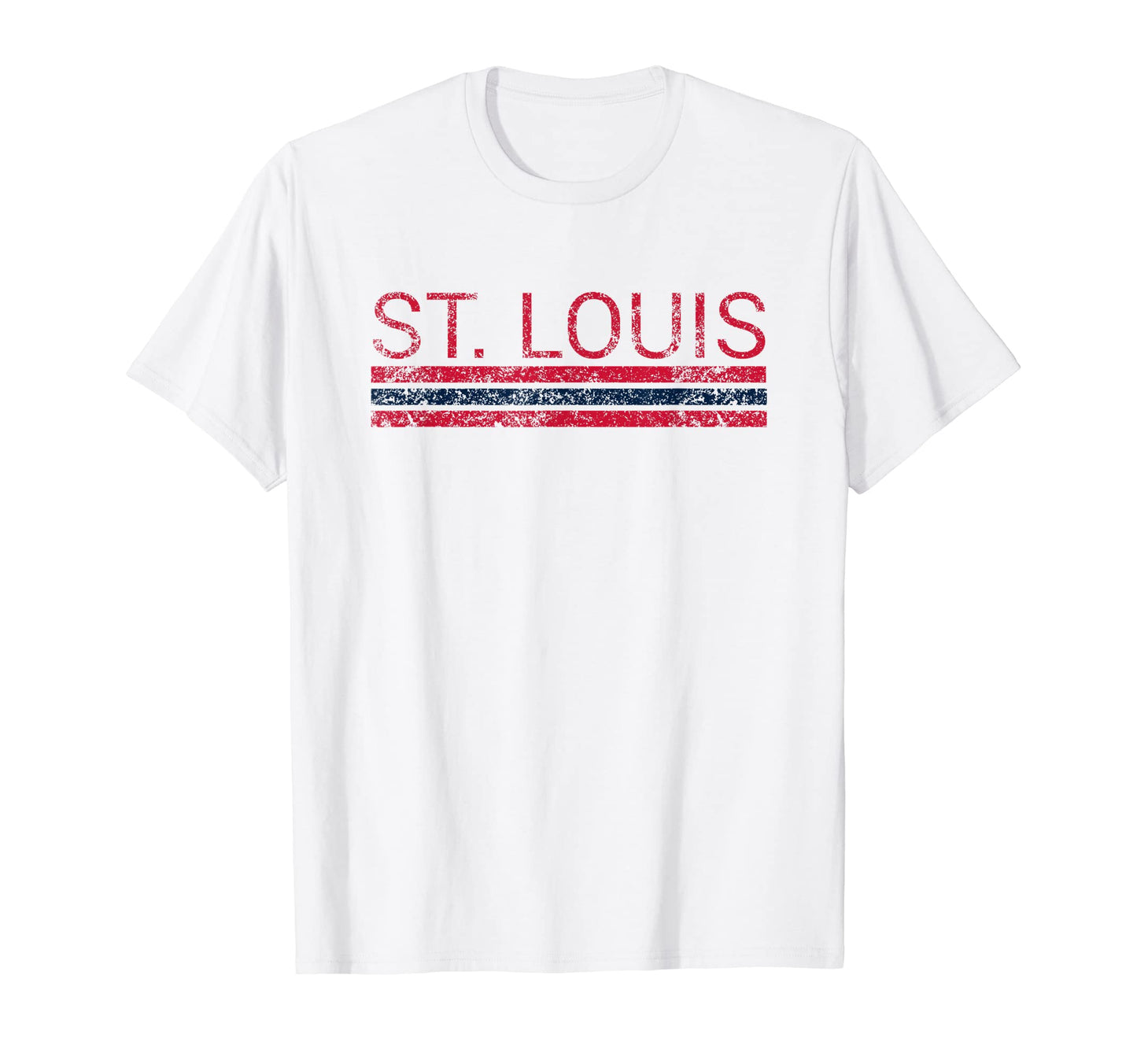St Louis Missouri Weathered Stripe T-Shirt - Fun Novelty Design for Adults - T-Shirt, Sweatshirt, Hoodie
