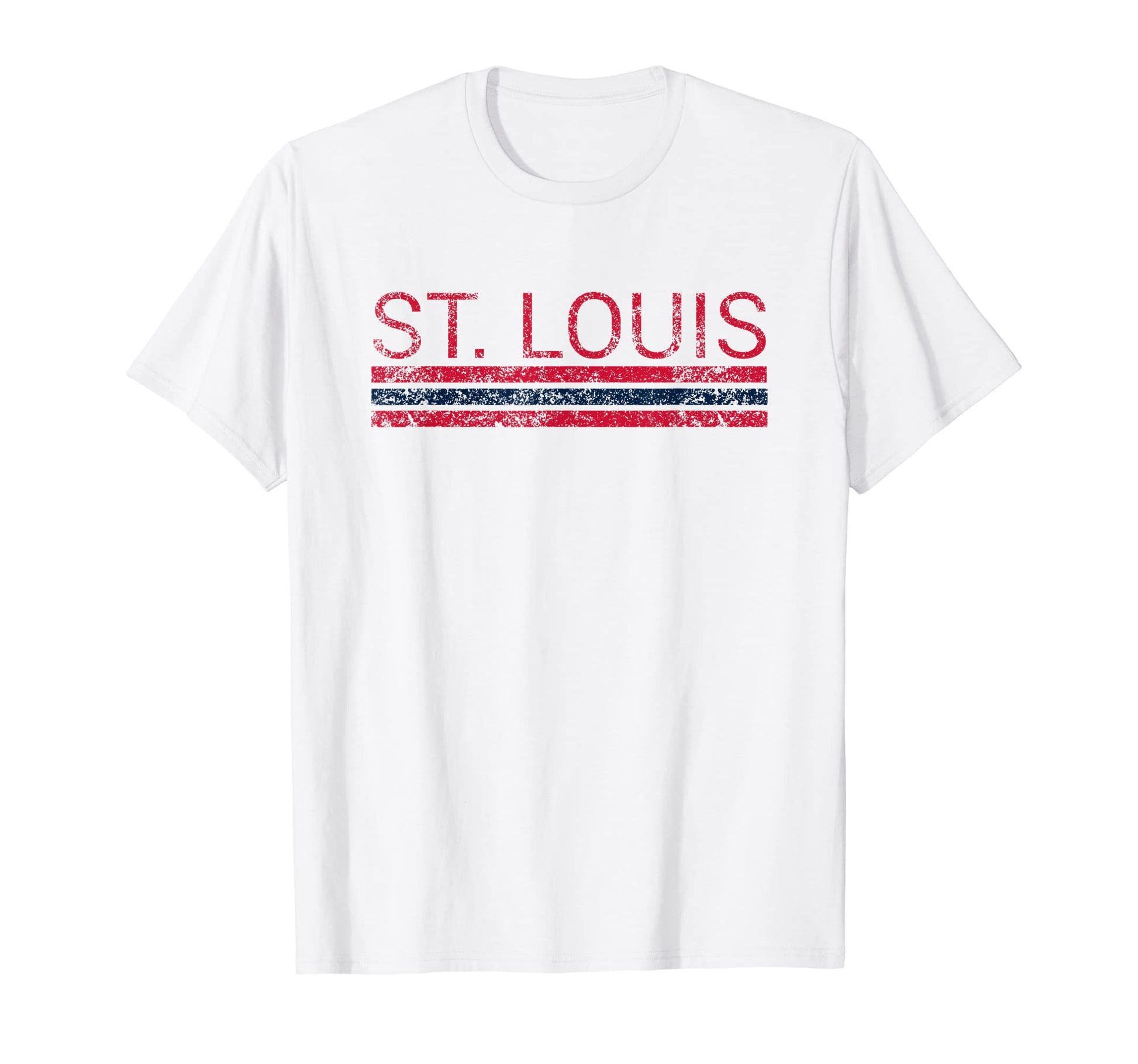 St Louis Missouri Weathered Stripe T-Shirt - Fun Novelty Design for Adults - T-Shirt, Sweatshirt, Hoodie