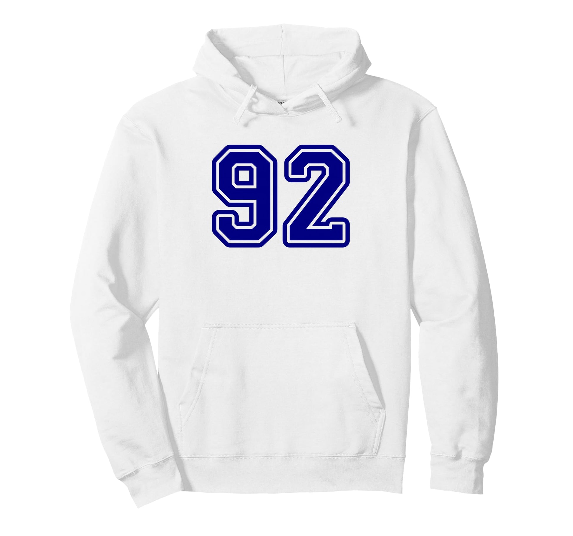 Blue Sport Team Number 92 Hoodie - Casual Everyday Wear Unisex - T-Shirt, Sweatshirt, Hoodie