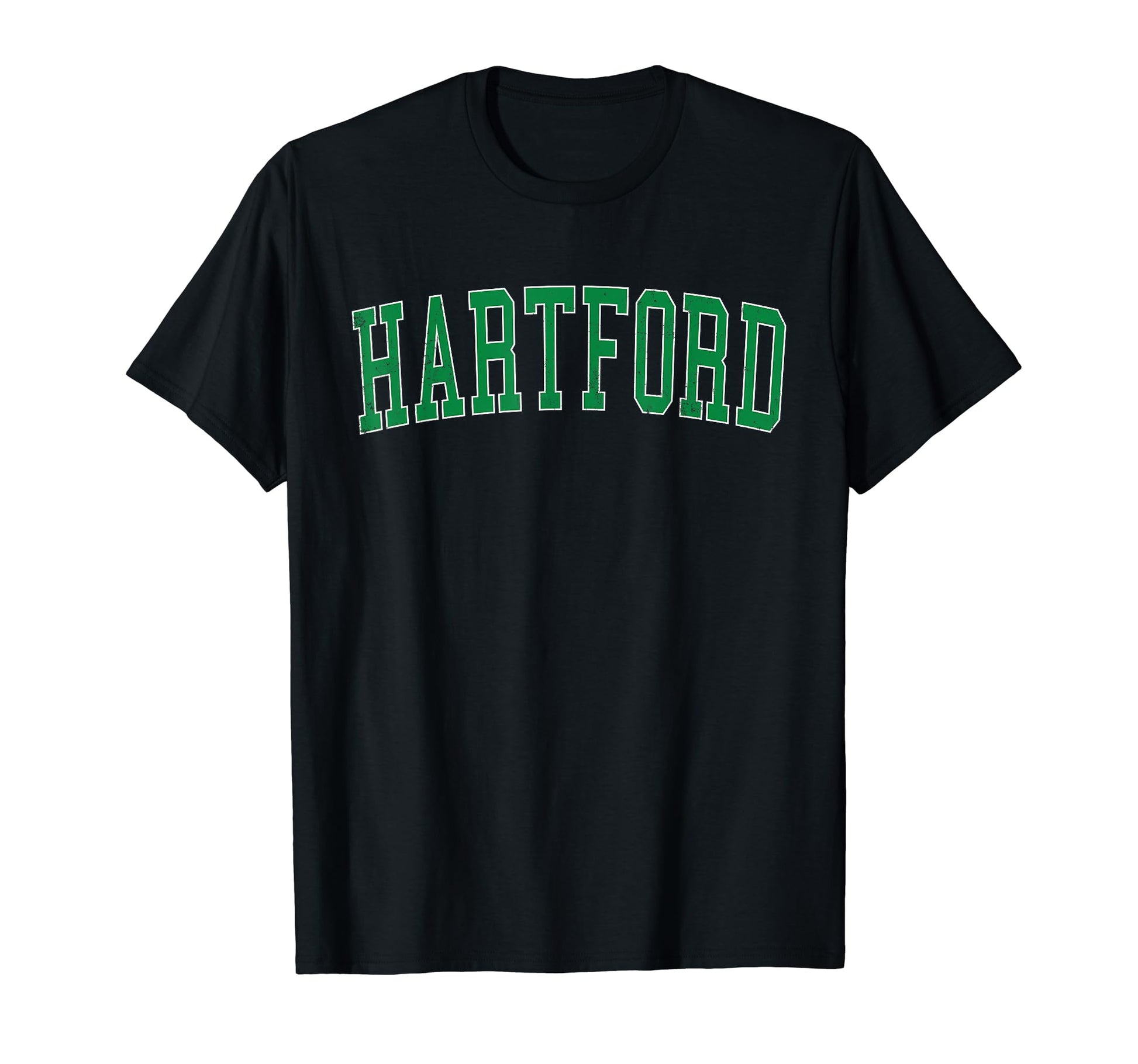 Hartford Wi Distressed Green Varsity T-Shirt - Custom Art Print Men Women - T-Shirt, Sweatshirt, Hoodie
