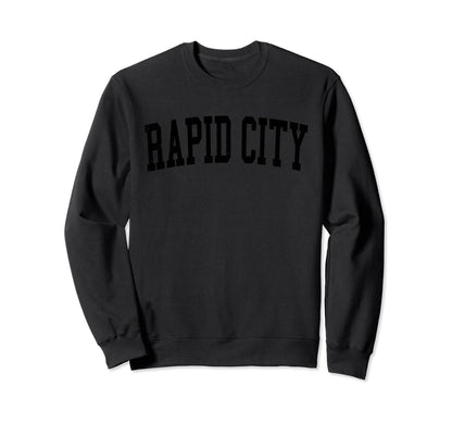 Rapid City Sd Distressed Black Sweatshirt - Trendy Graphic for Adults - T-Shirt, Sweatshirt, Hoodie