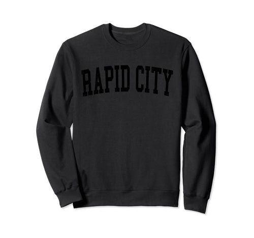 Rapid City Sd Distressed Black Sweatshirt - Trendy Graphic for Adults - T-Shirt, Sweatshirt, Hoodie