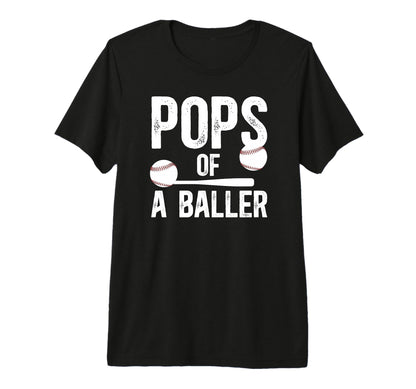 Mens Pops Baller Baseball Pops T-Shirt - Fun Novelty Design for Adults - T-Shirt, Sweatshirt, Hoodie