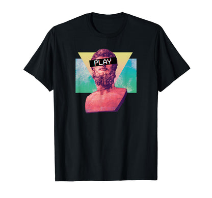 Vaporwave Aesthetic Glitch Effect Play T-Shirt - Novelty Apparel Men Women - T-Shirt, Sweatshirt, Hoodie