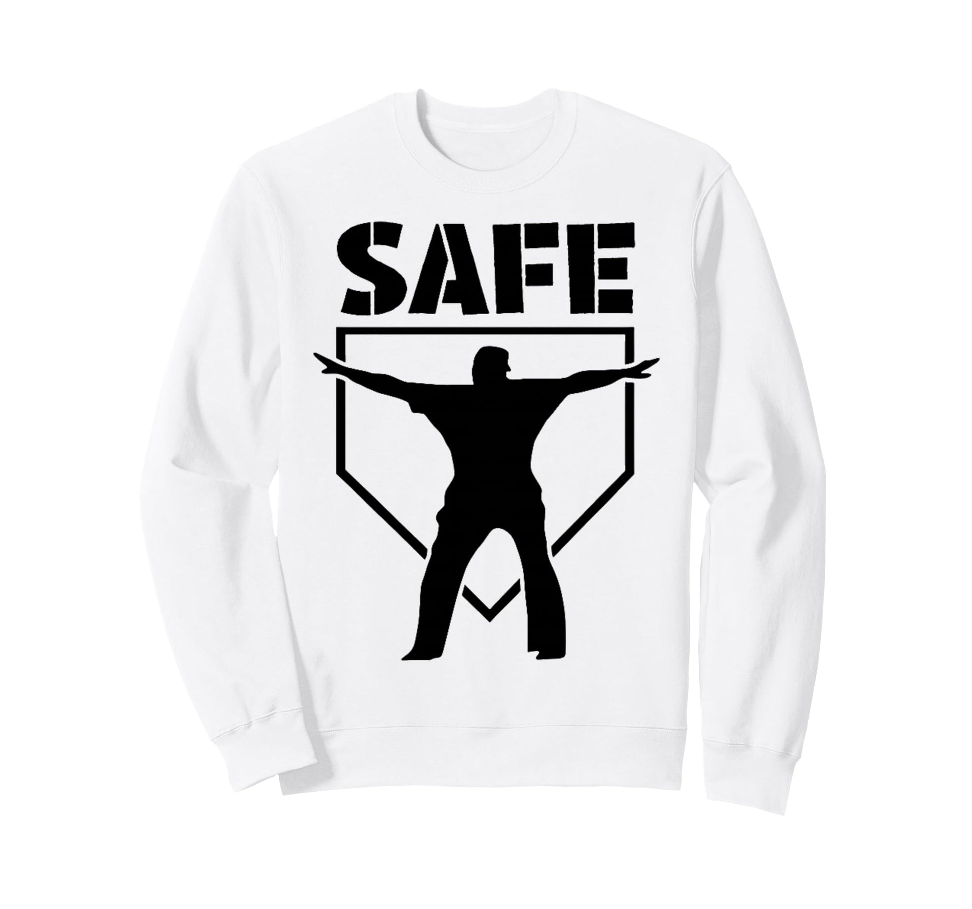 Baseball Safe Home Plate Sweatshirt - Casual Everyday Wear for Adults - T-Shirt, Sweatshirt, Hoodie