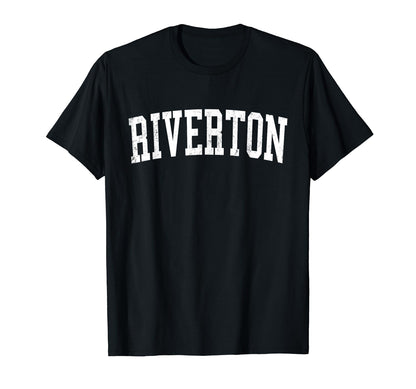 Riverton Ut Distressed White Varsity T-Shirt - Graphic Print Men Women - T-Shirt, Sweatshirt, Hoodie
