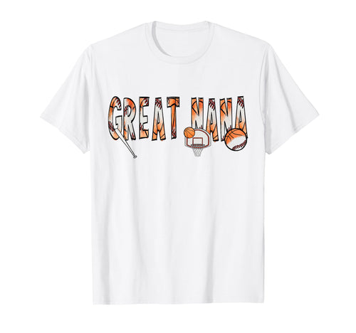 Great Nana Both Half Basketball T-Shirt - Novelty Apparel Men Women - T-Shirt, Sweatshirt, Hoodie