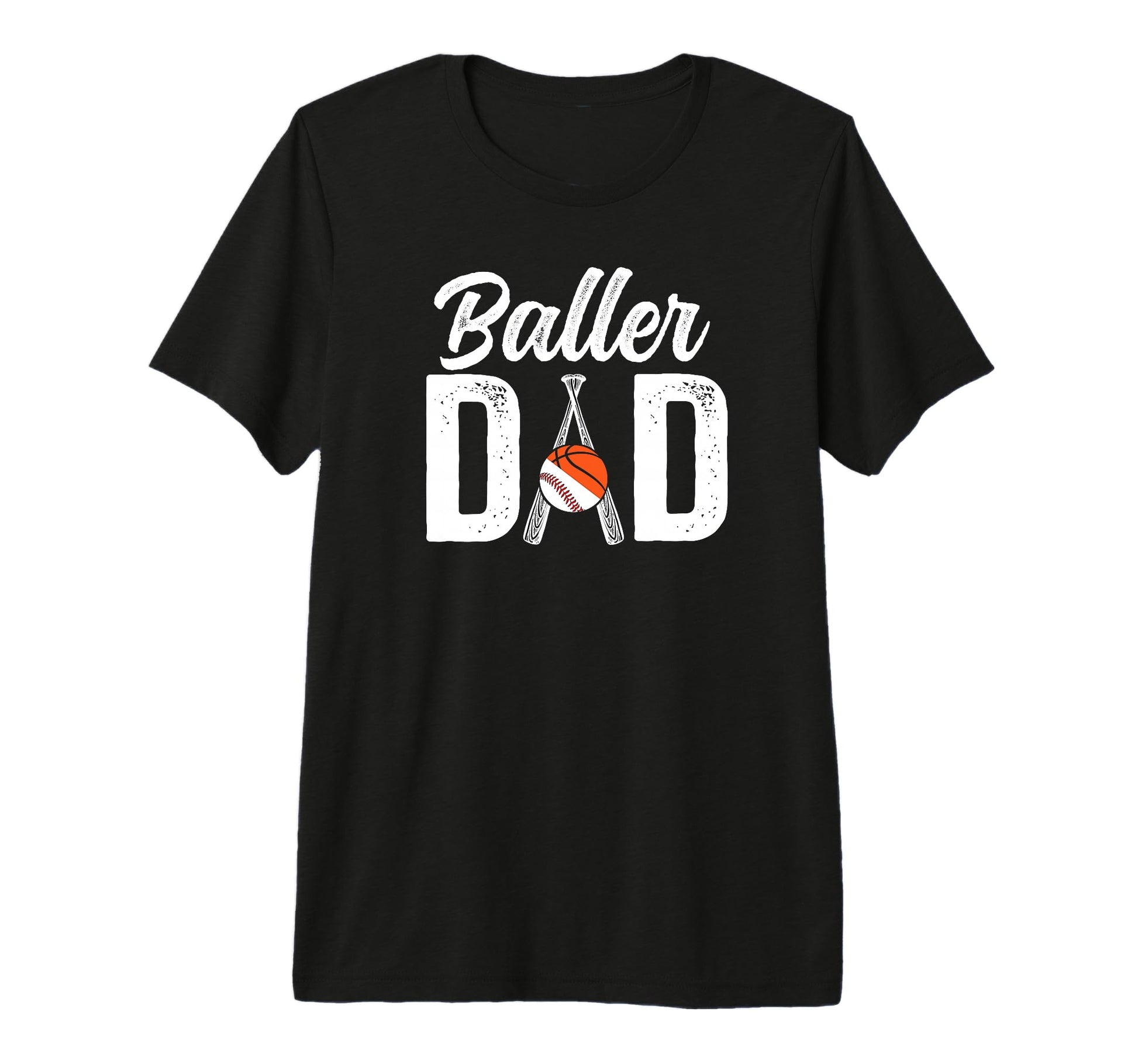 Mens Baller Dad Proud Baseball Basketball T-Shirt - Unique Graphic Unisex - T-Shirt, Sweatshirt, Hoodie