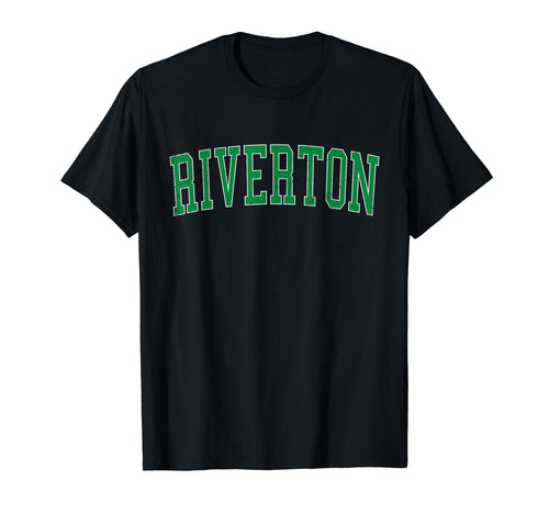 Riverton Wy Distressed Green Varsity T-Shirt - Minimalist Print Unisex - T-Shirt, Sweatshirt, Hoodie