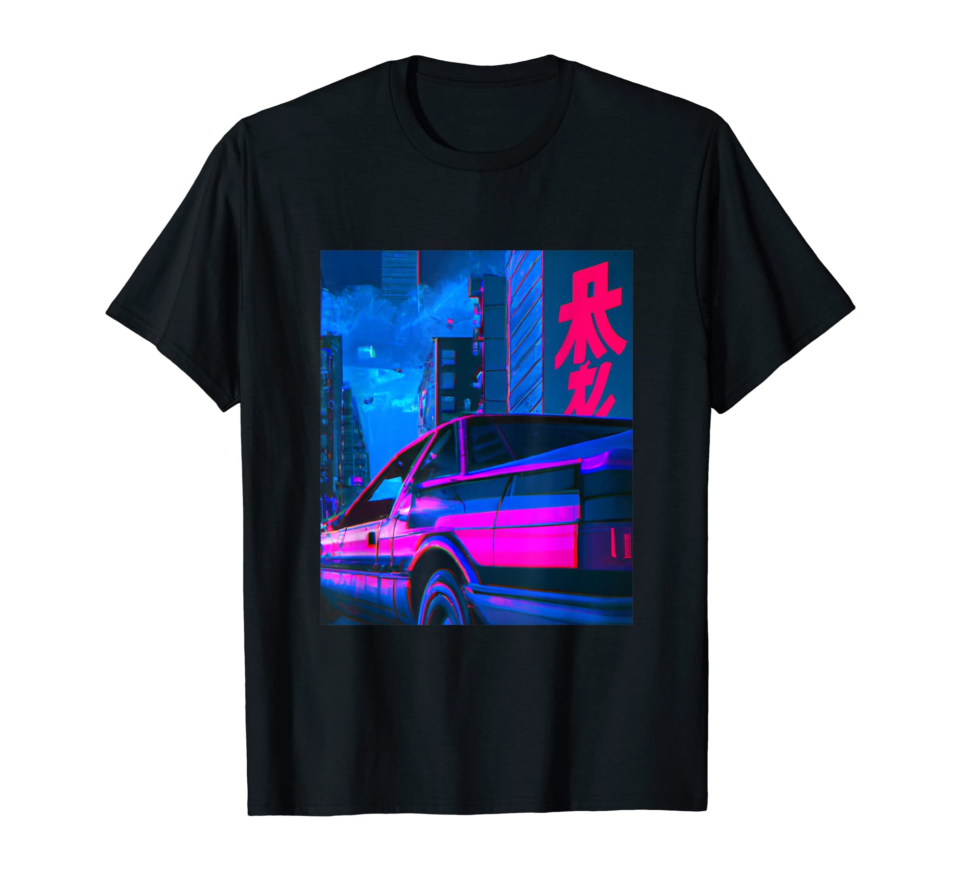 Vaporwave Car Synthwave City Vaporwave T-Shirt - Trendy Graphic Unisex - T-Shirt, Sweatshirt, Hoodie