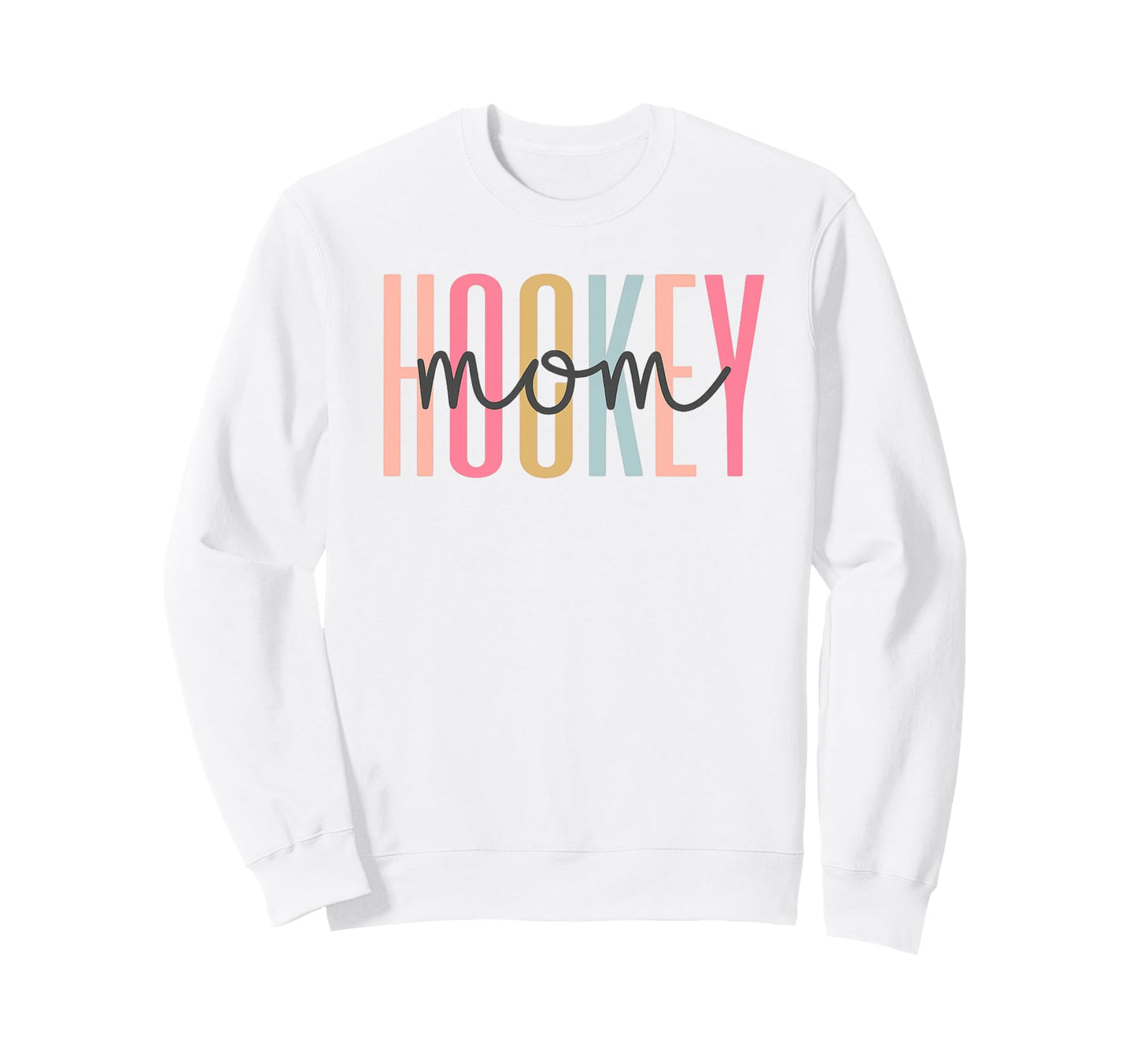 Pastel Hockey Mom Hockey Mom Sweatshirt - Streetwear Style for Adults - T-Shirt, Sweatshirt, Hoodie