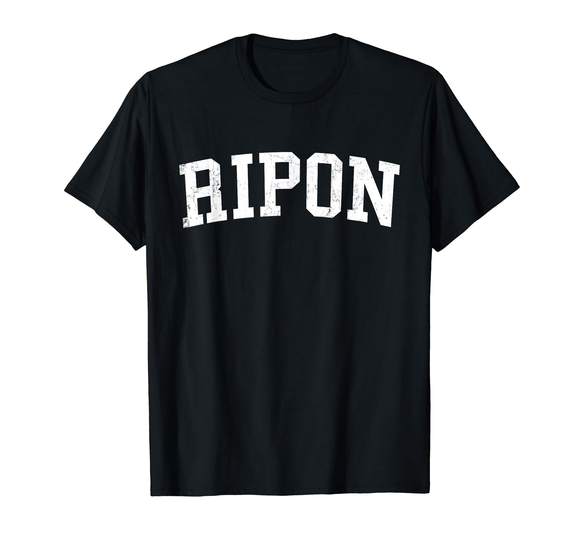 Ripon Ca Distressed White Varsity T-Shirt - Graphic Print Men Women - T-Shirt, Sweatshirt, Hoodie
