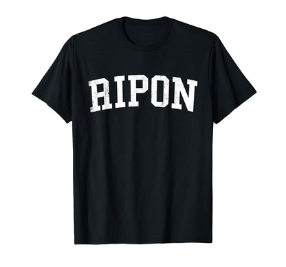 Ripon Ca Distressed White Varsity T-Shirt - Graphic Print Men Women - T-Shirt, Sweatshirt, Hoodie