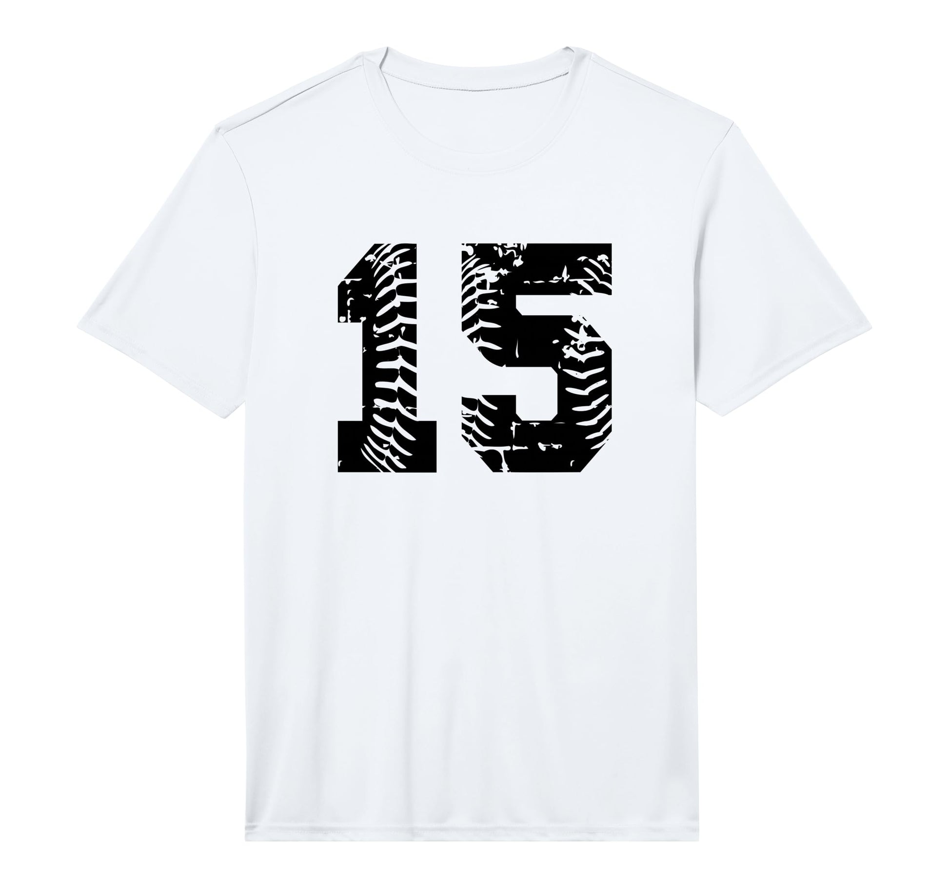 Number 15 Softball Baseball Grunge T-Shirt - Aesthetic Graphic Men Women - T-Shirt, Sweatshirt, Hoodie