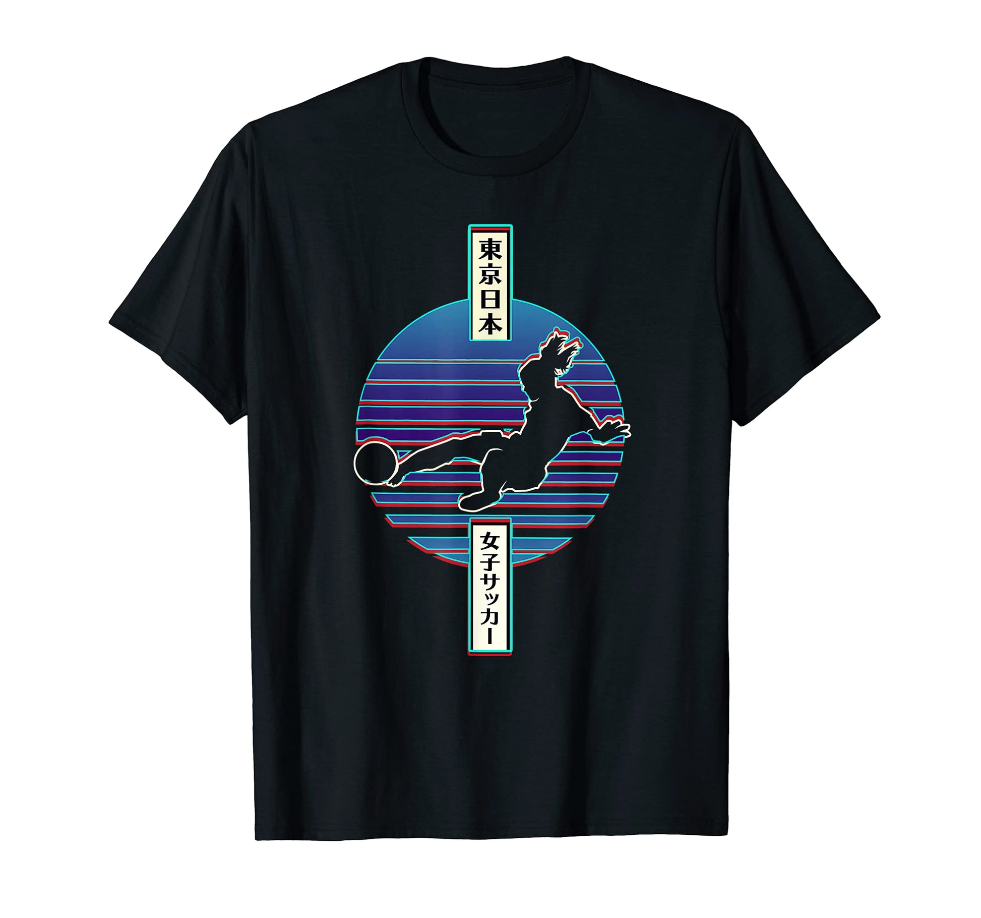 Womens Soccer Player Vaporwave T-Shirt - Streetwear Style Men Women - T-Shirt, Sweatshirt, Hoodie