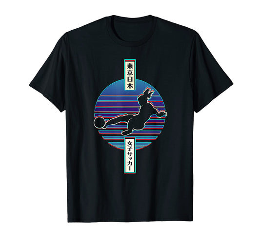 Womens Soccer Player Vaporwave T-Shirt - Streetwear Style Men Women - T-Shirt, Sweatshirt, Hoodie