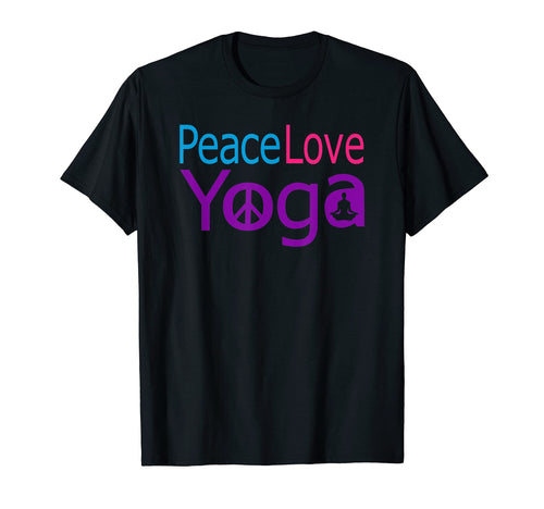 Womens Peace Love Yoga T-Shirt - Minimalist Print Men Women - T-Shirt, Sweatshirt, Hoodie
