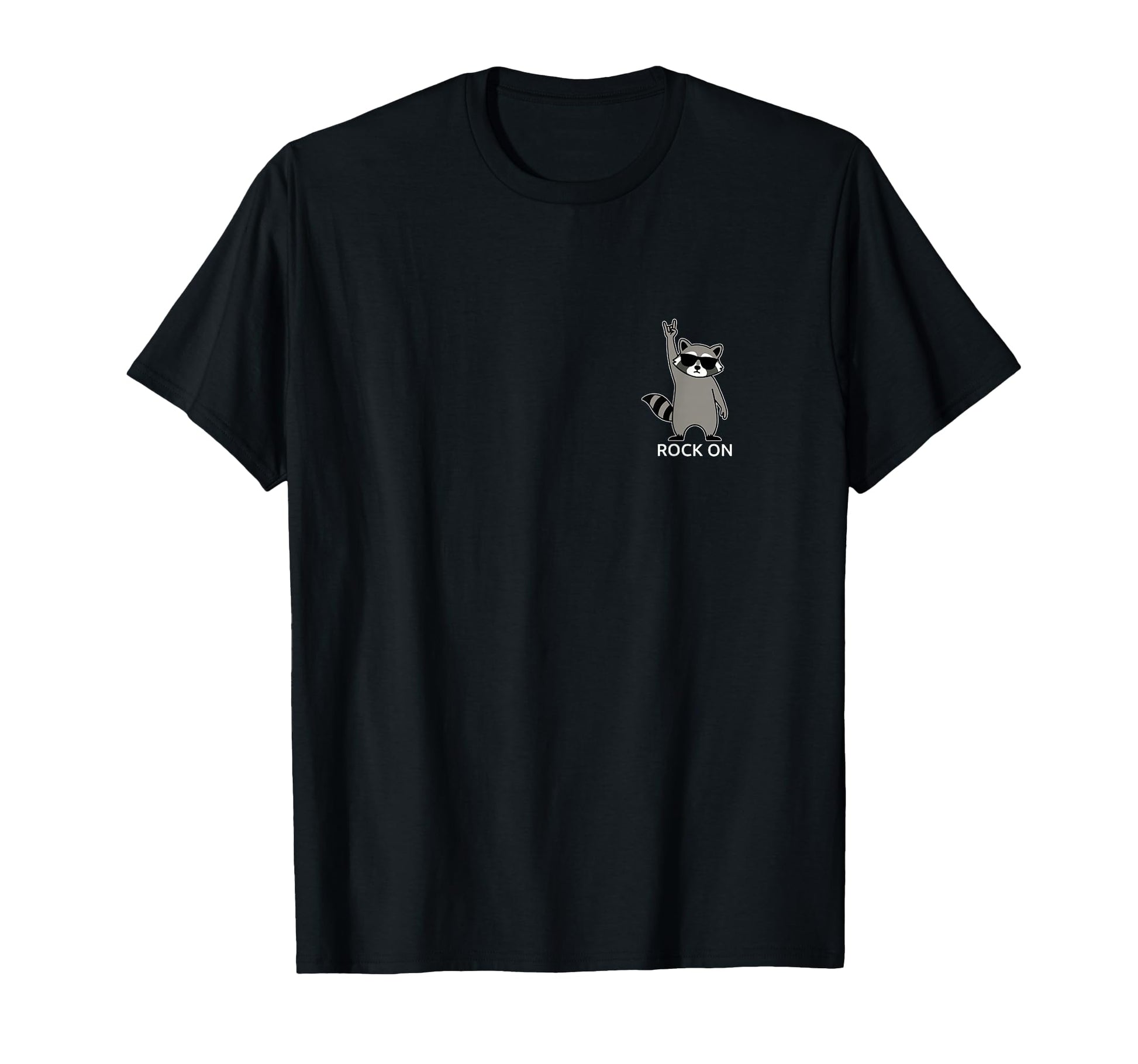 Raccoon Rock Music Band Concert Funny T-Shirt - Minimalist Print Unisex - T-Shirt, Sweatshirt, Hoodie