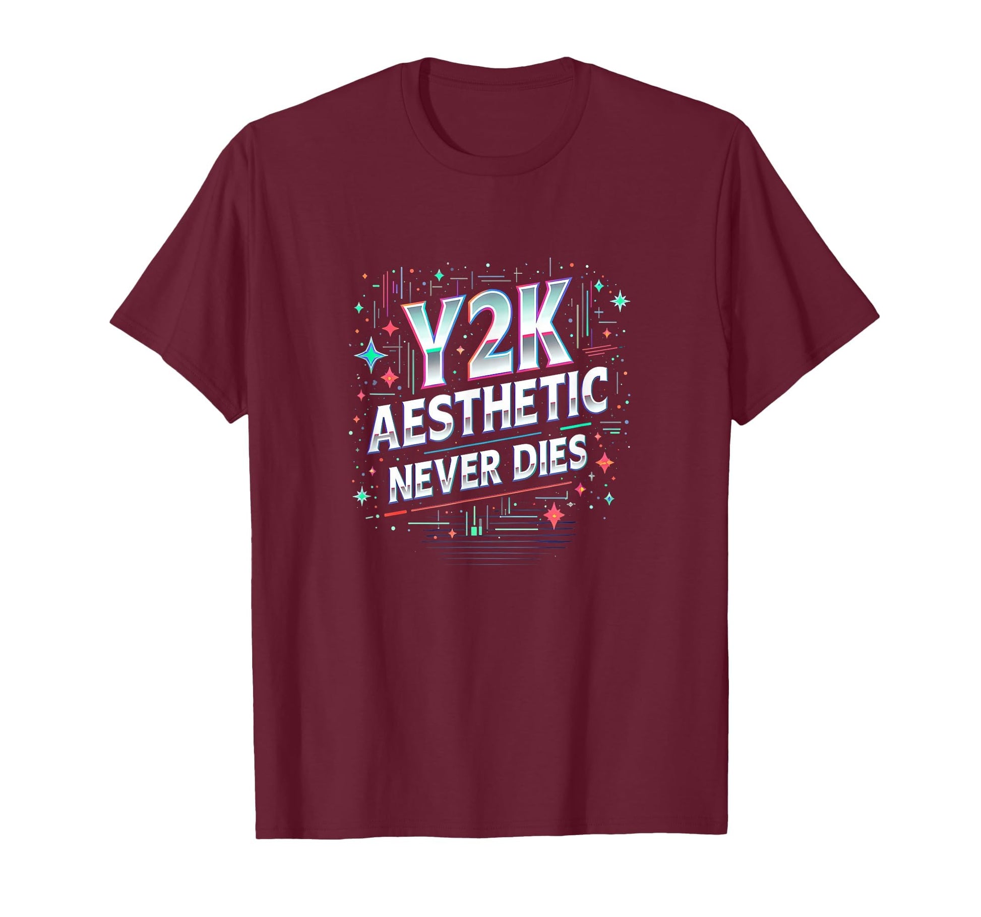 Y2K Aesthetic Never Dies Nostalgia T-Shirt - Minimalist Print Men Women - T-Shirt, Sweatshirt, Hoodie