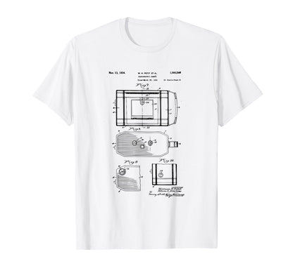 Camera Photographic Patent 1934 Drawing T-Shirt - Aesthetic Graphic Unisex - T-Shirt, Sweatshirt, Hoodie