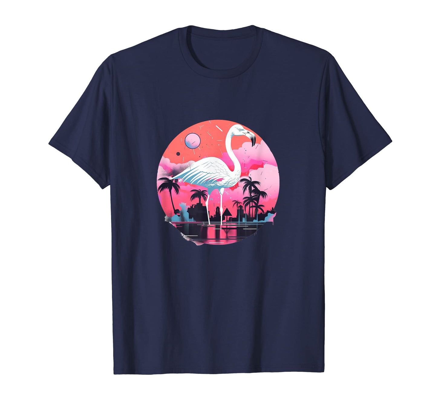 80S 90S Flamingo Japanese Aesthetic T-Shirt - Graphic Print for Adults - T-Shirt, Sweatshirt, Hoodie