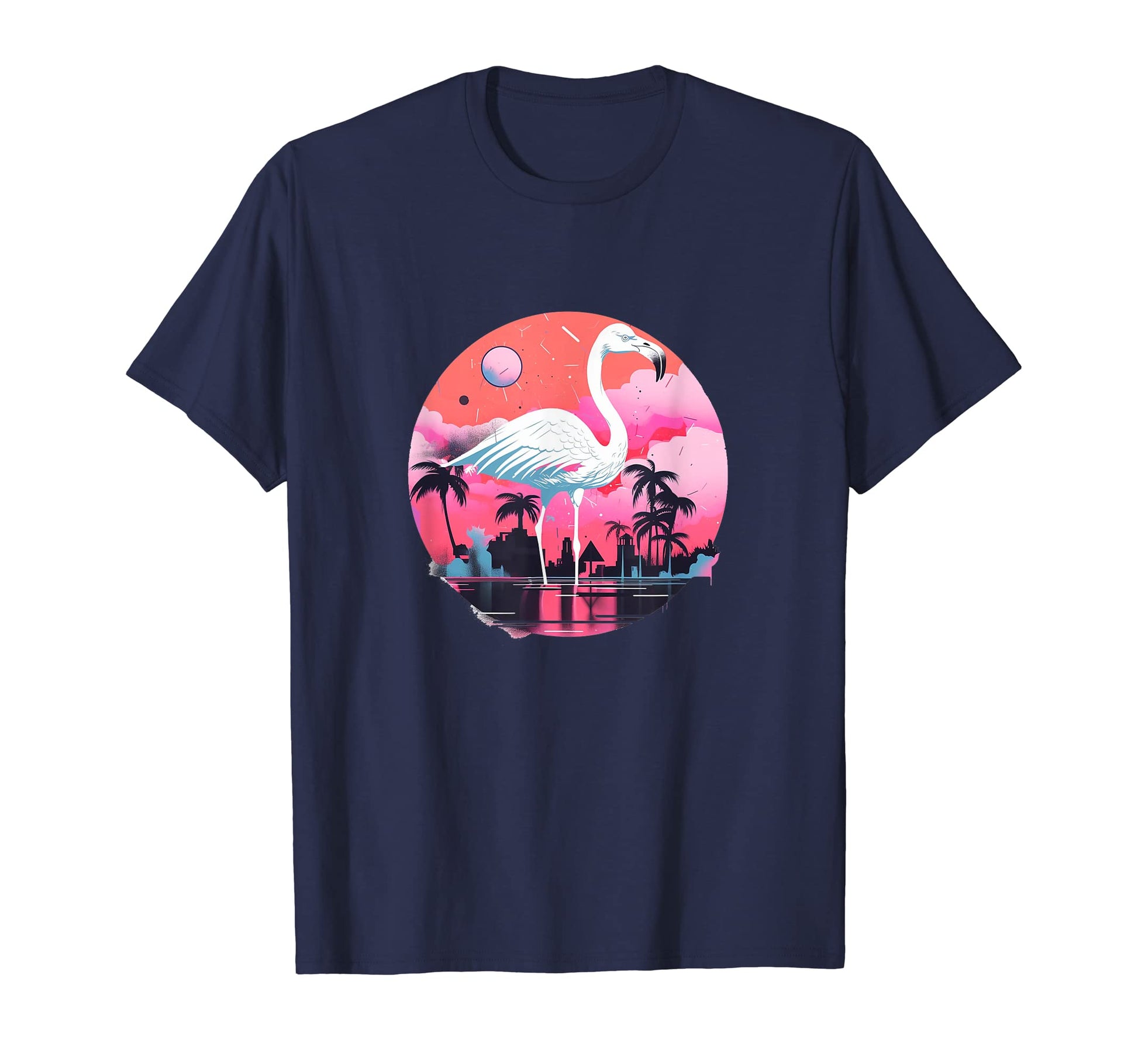 80S 90S Flamingo Japanese Aesthetic T-Shirt - Graphic Print for Adults - T-Shirt, Sweatshirt, Hoodie