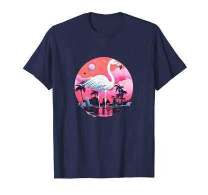 80S 90S Flamingo Japanese Aesthetic T-Shirt - Graphic Print for Adults - T-Shirt, Sweatshirt, Hoodie