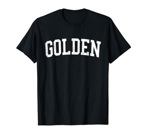 Golden Co Distressed White Varsity T-Shirt - Trendy Graphic Men Women - T-Shirt, Sweatshirt, Hoodie