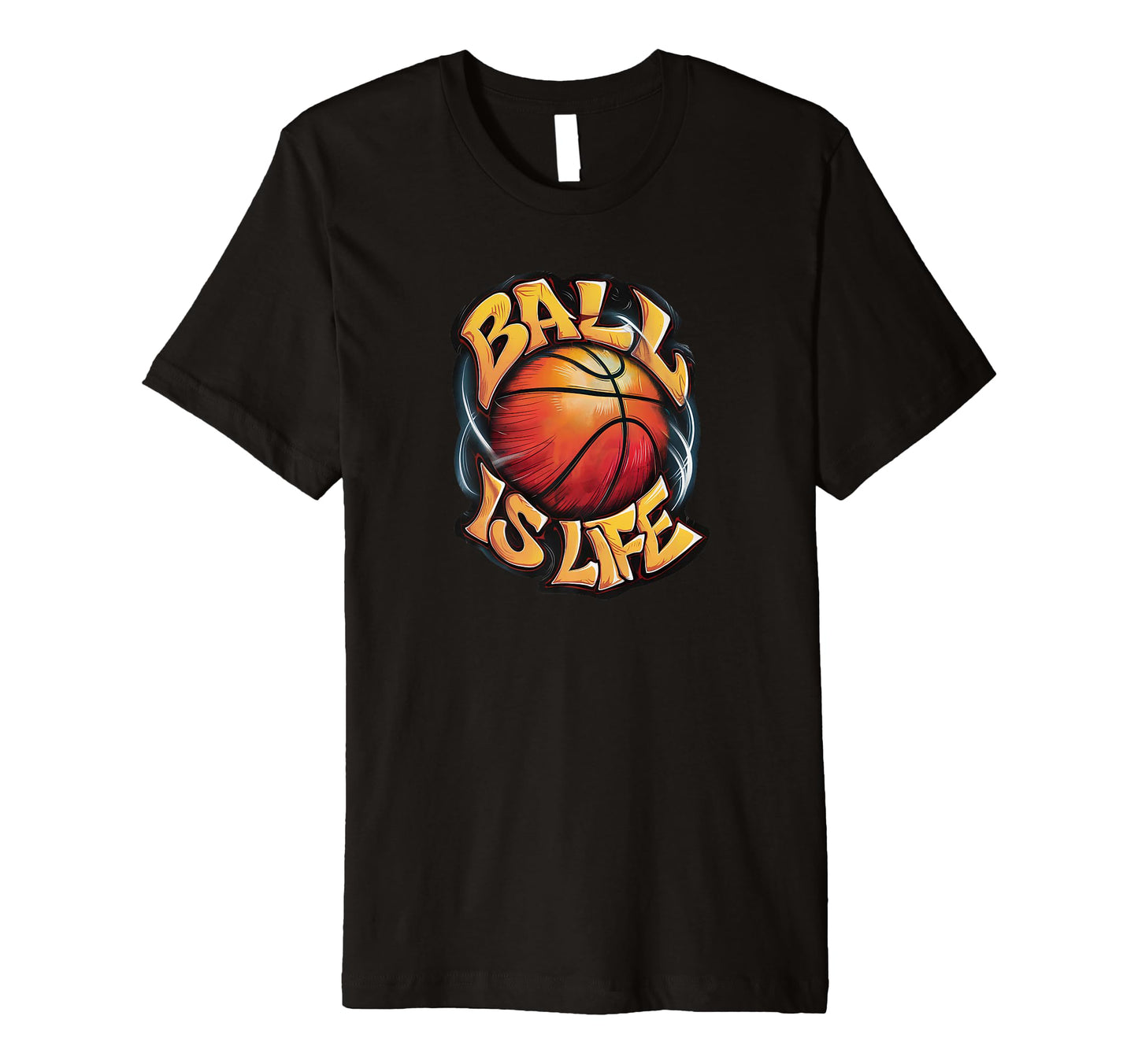 Ball Is Life Hip Hop Basketball T-Shirt - Minimalist Print for Adults - T-Shirt, Sweatshirt, Hoodie