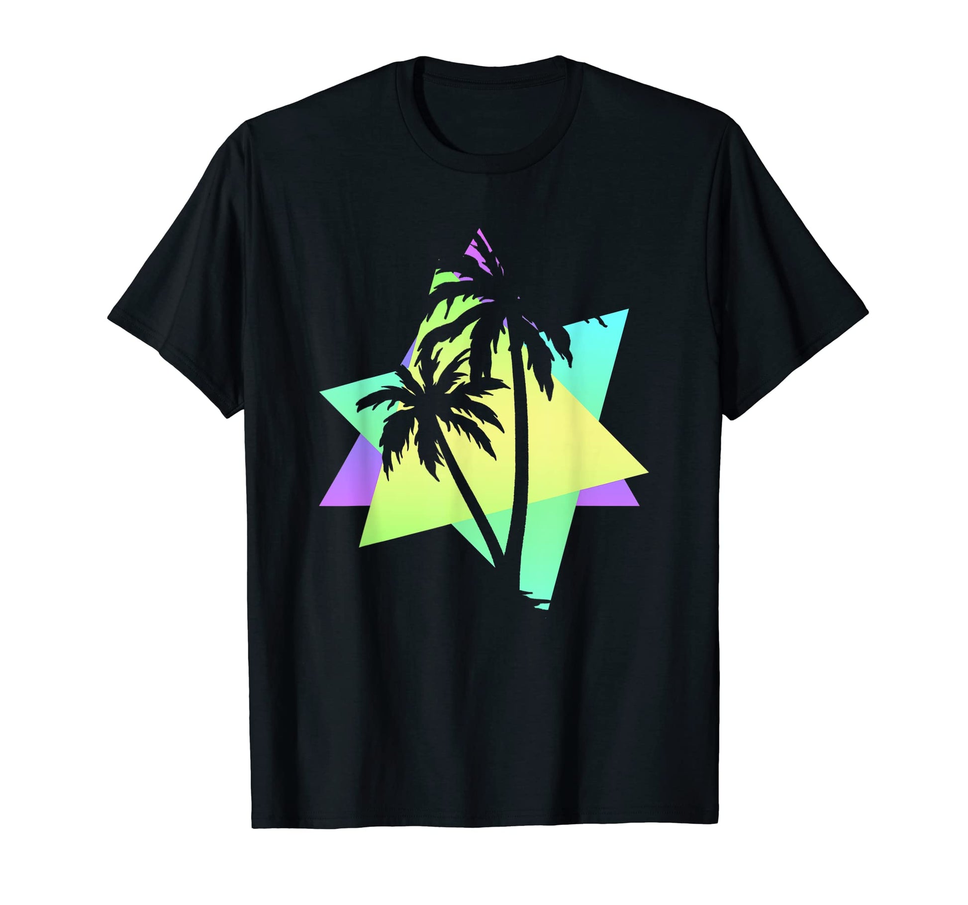 Summer Palm Trees 1990S Aesthetic T-Shirt - Fun Novelty Design Men Women - T-Shirt, Sweatshirt, Hoodie