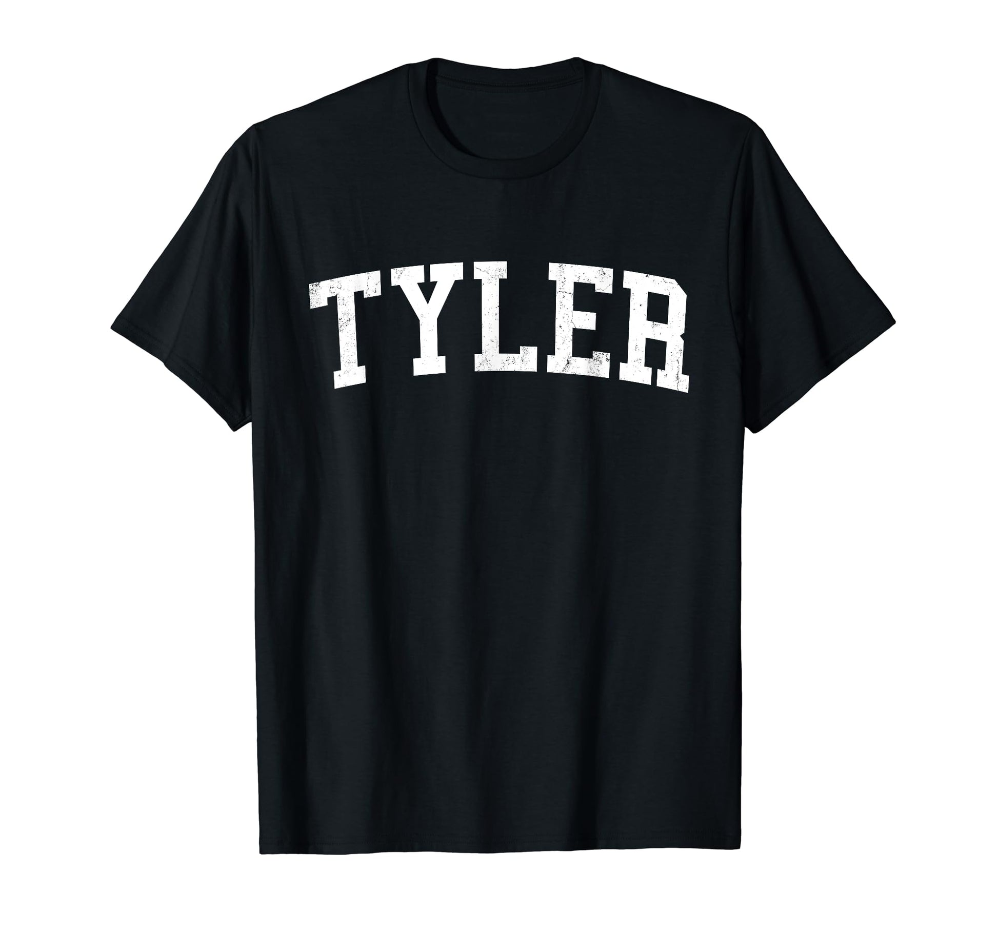 Tyler Tx Distressed White Varsity T-Shirt - Graphic Print for Adults - T-Shirt, Sweatshirt, Hoodie
