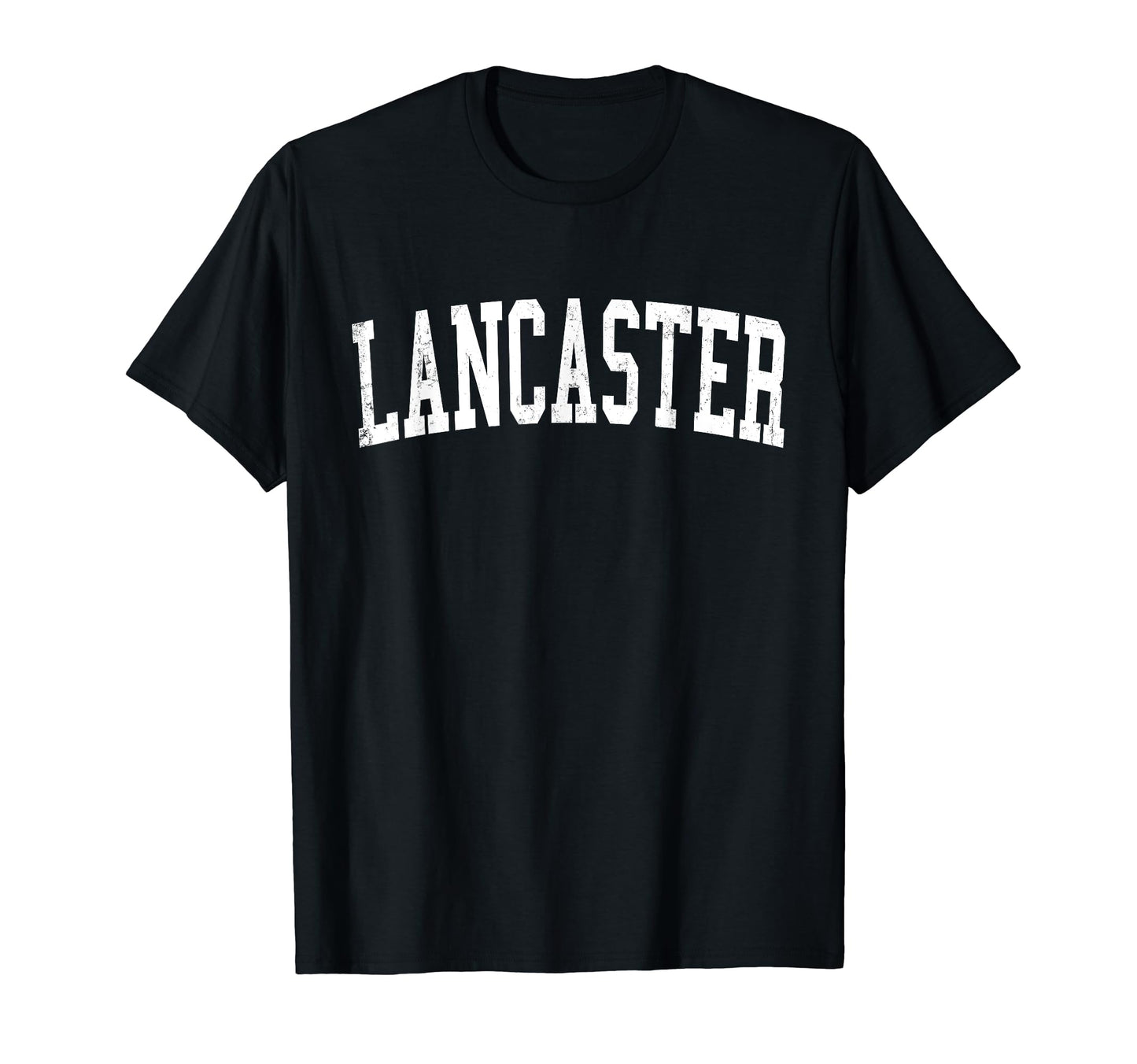 Lancaster Oh Distressed White Varsity T-Shirt - Casual Everyday Wear Unisex - T-Shirt, Sweatshirt, Hoodie