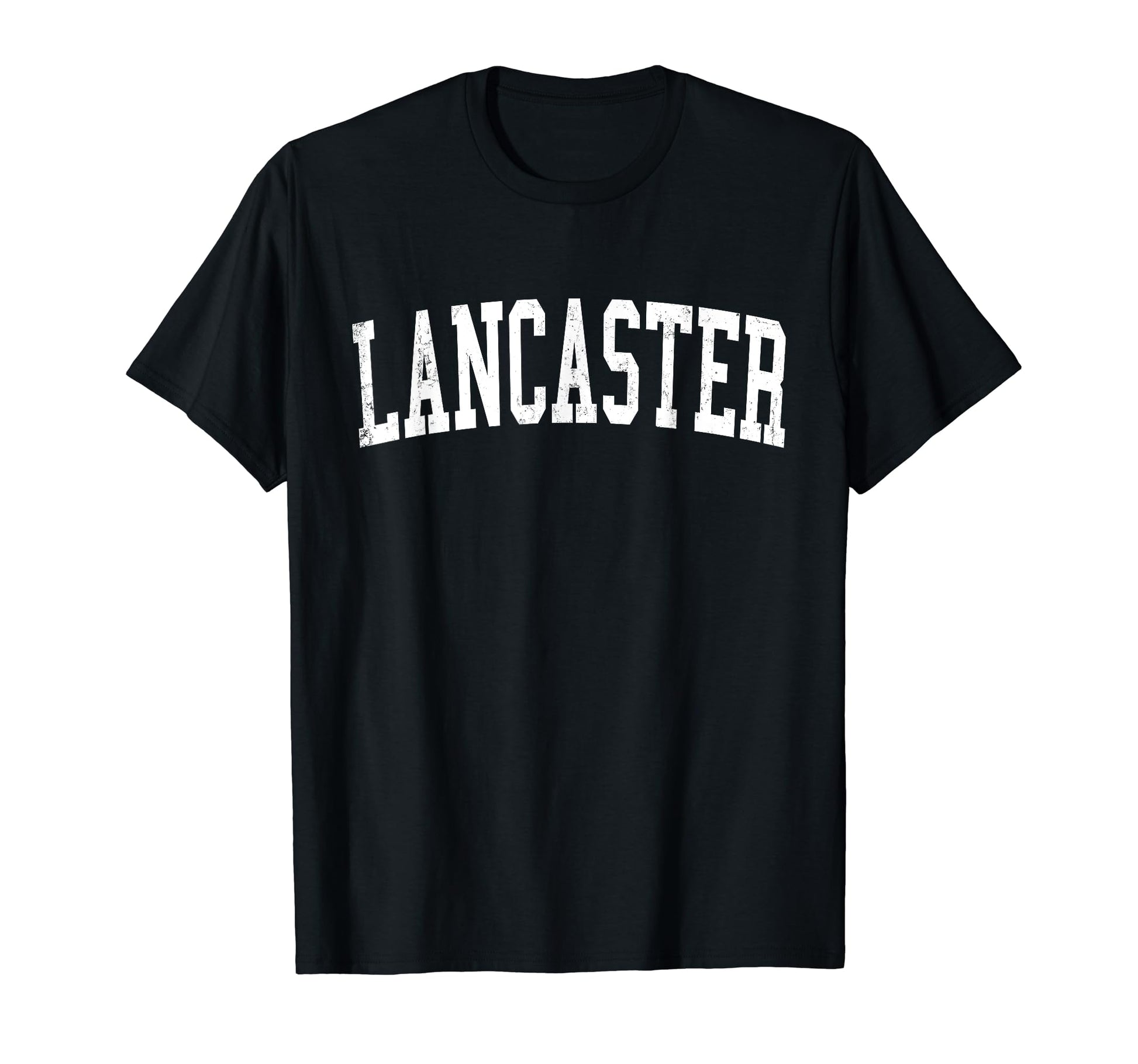 Lancaster Oh Distressed White Varsity T-Shirt - Casual Everyday Wear Unisex - T-Shirt, Sweatshirt, Hoodie