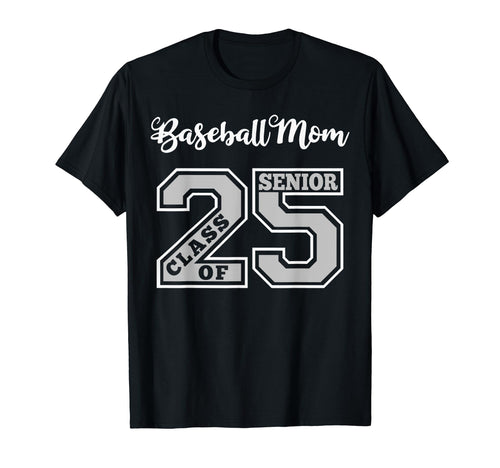 Senior Baseball Mom 2025 Groovy T-Shirt - Novelty Apparel Men Women - T-Shirt, Sweatshirt, Hoodie