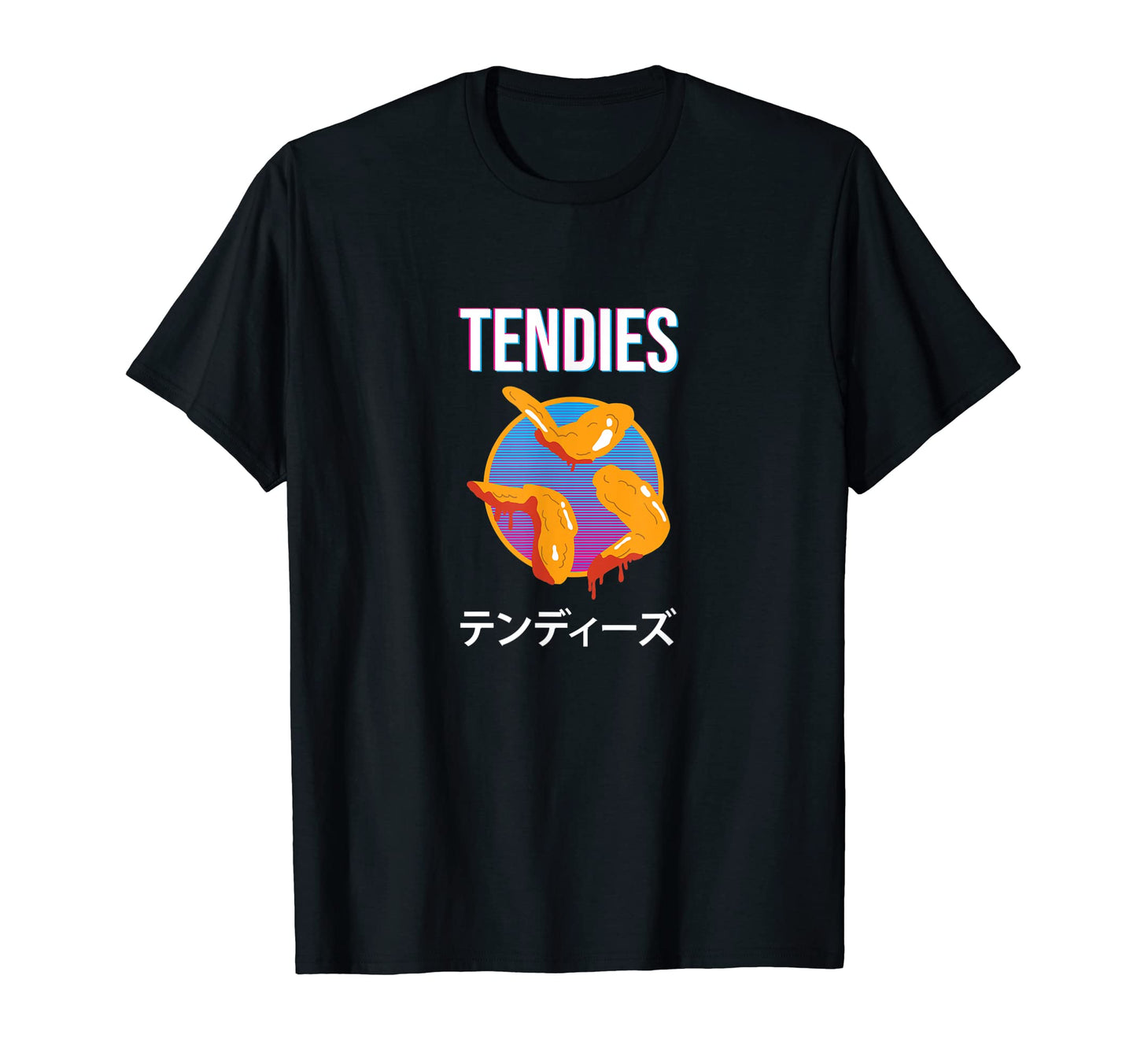 Vaporwave Tendies Chicken Tenders T-Shirt - Custom Art Print Men Women - T-Shirt, Sweatshirt, Hoodie