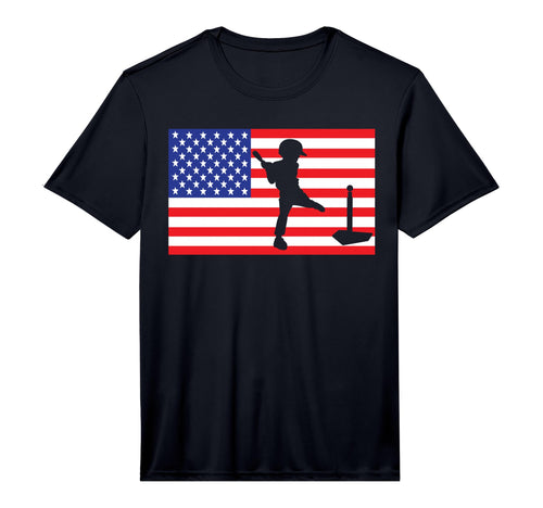Ball Player Usa American Flag Baseball 4Th T-Shirt - Graphic Print Unisex - T-Shirt, Sweatshirt, Hoodie