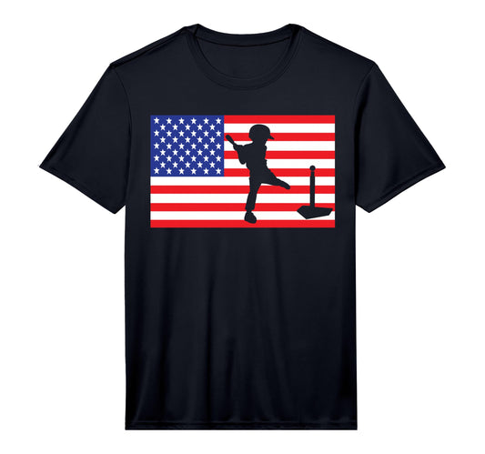 Ball Player Usa American Flag Baseball 4Th T-Shirt - Graphic Print Unisex - T-Shirt, Sweatshirt, Hoodie