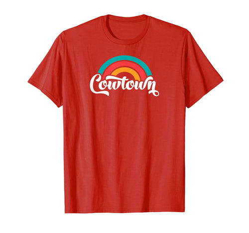 Cowtown Fort Worth Tx Script Rainbow T-Shirt - Graphic Print for Adults - T-Shirt, Sweatshirt, Hoodie