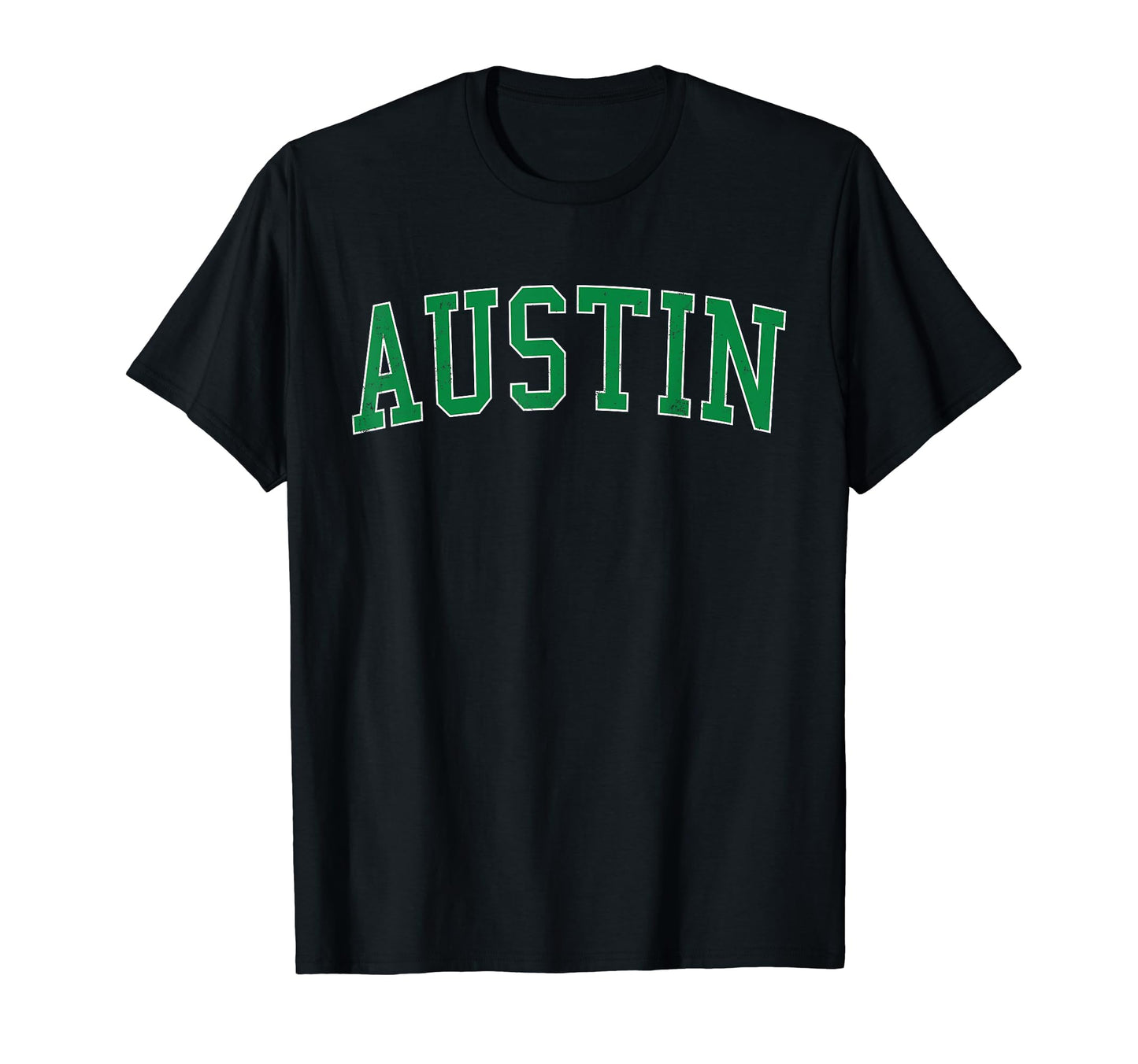 Austin Mn Distressed Green Varsity T-Shirt - Aesthetic Graphic Men Women - T-Shirt, Sweatshirt, Hoodie