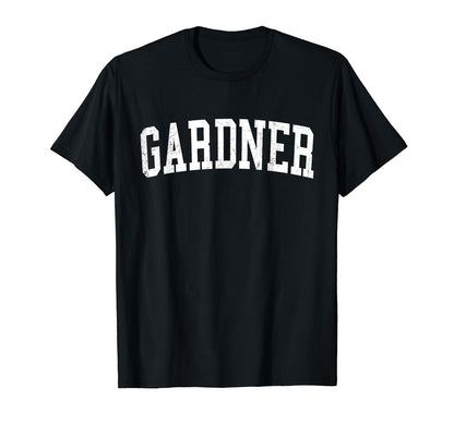 Gardner Ks Distressed White Varsity T-Shirt - Novelty Apparel Unisex - T-Shirt, Sweatshirt, Hoodie