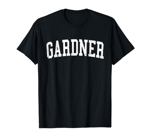 Gardner Ks Distressed White Varsity T-Shirt - Novelty Apparel Unisex - T-Shirt, Sweatshirt, Hoodie