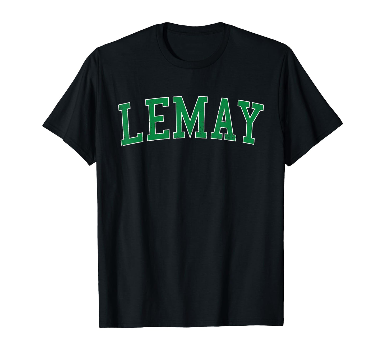 Lemay Mo Distressed Green Varsity T-Shirt - Unique Graphic for Adults - T-Shirt, Sweatshirt, Hoodie